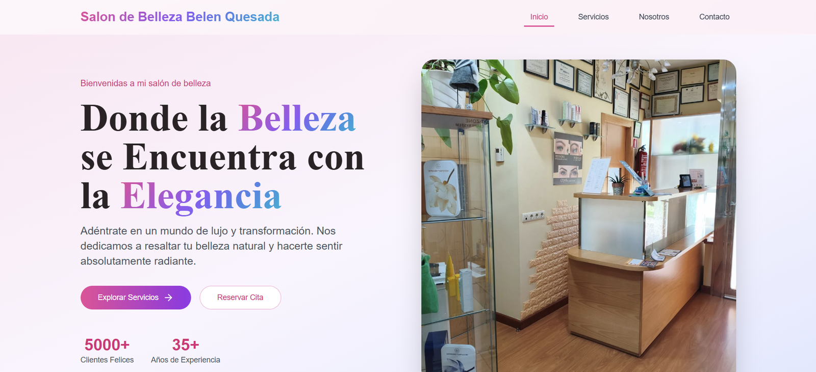 Web Salon de Belleza Belén Quesada